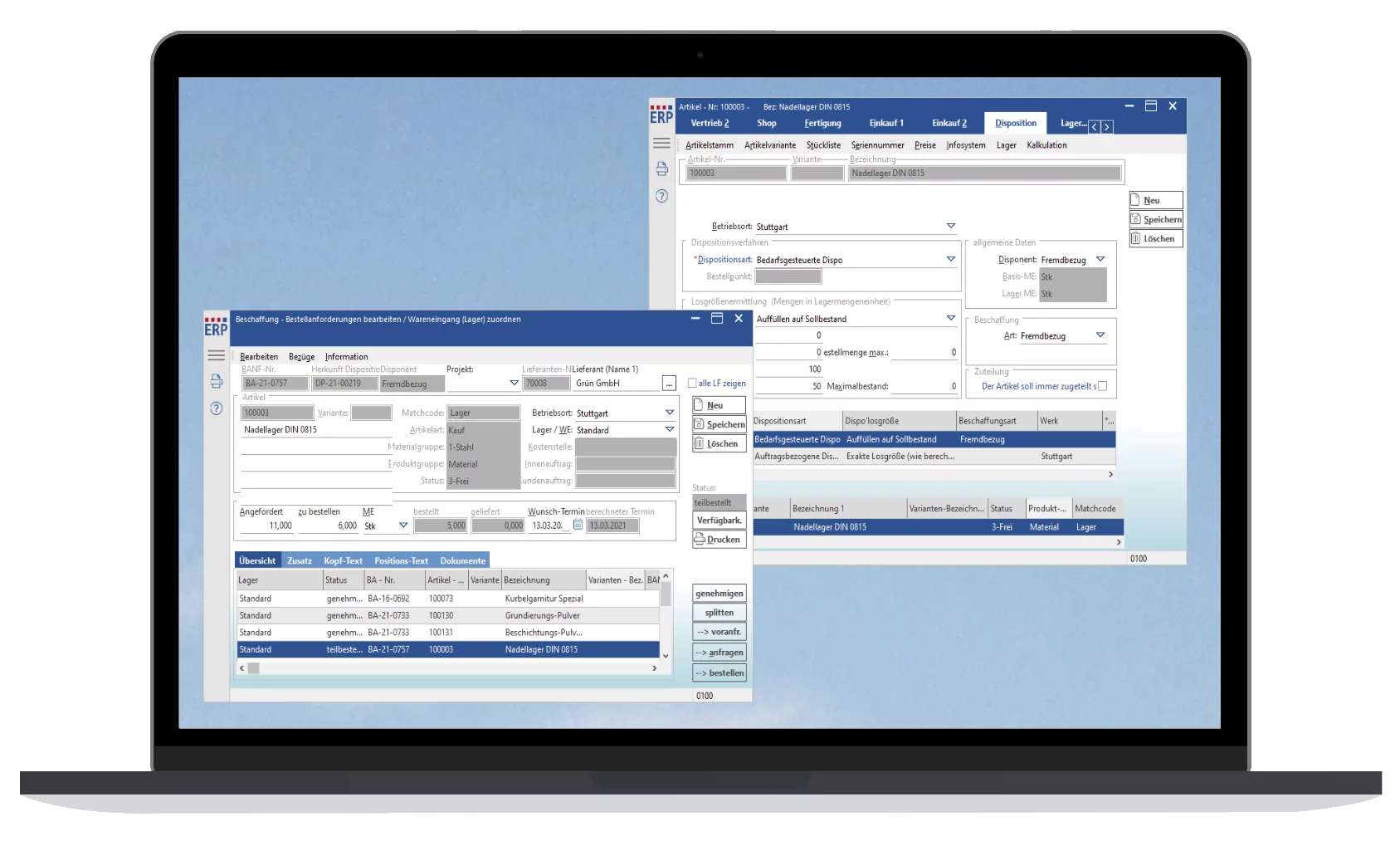 Avista ERP Einkauf