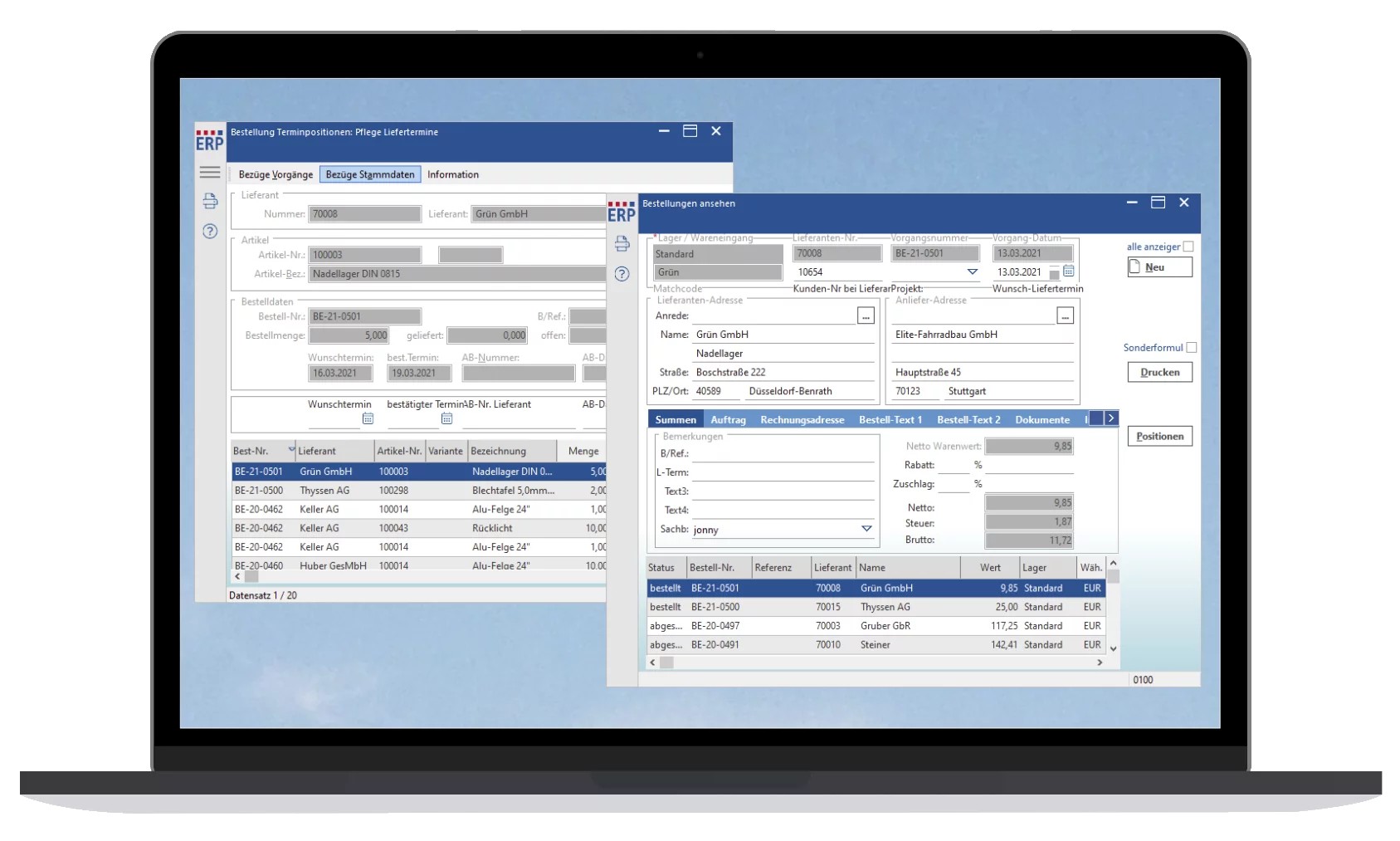 Avista ERP Einkauf