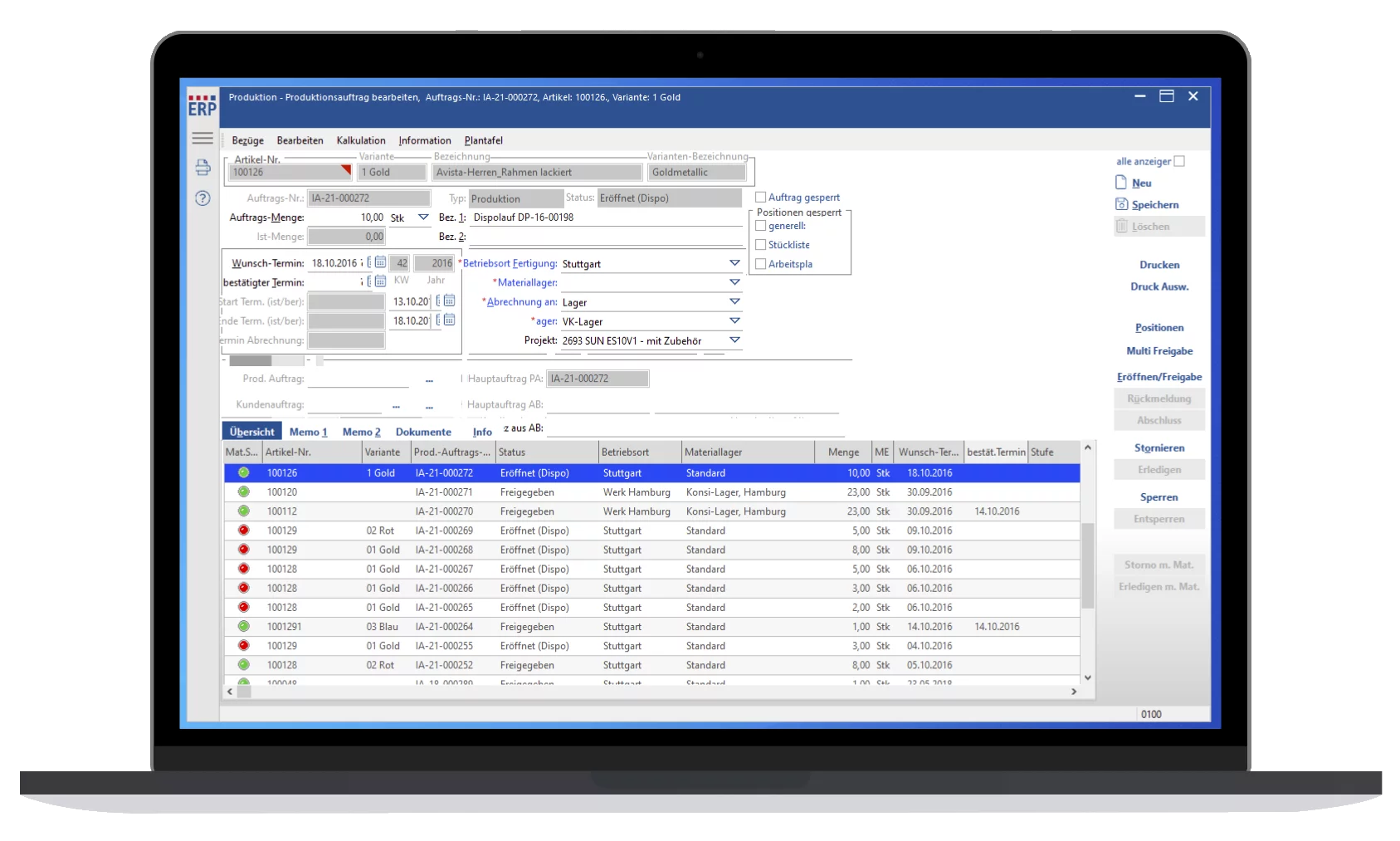 ERP Produktion